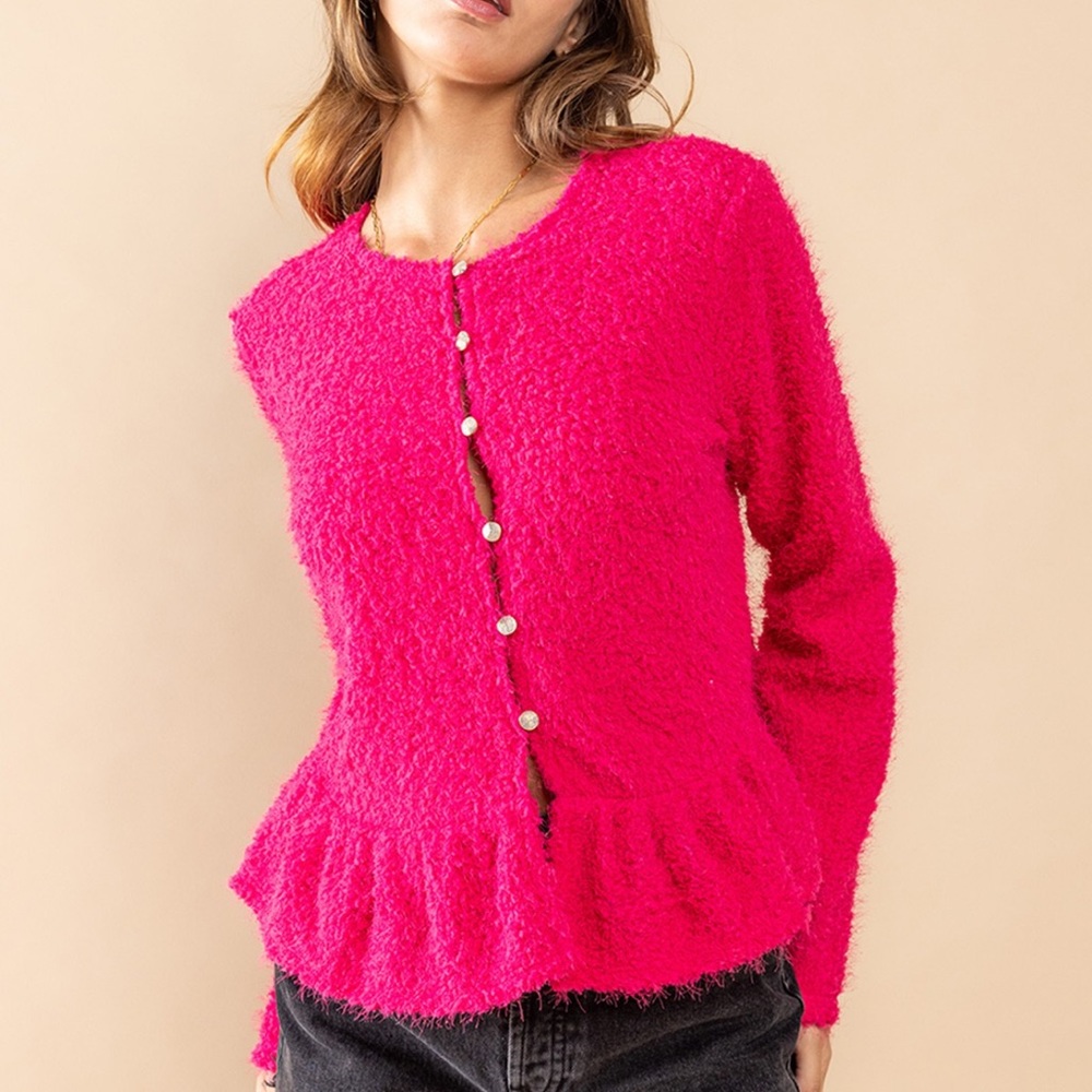 35 Boho Chic Fuzzy Knit Open Front Cardigan - Picture 2 of 5